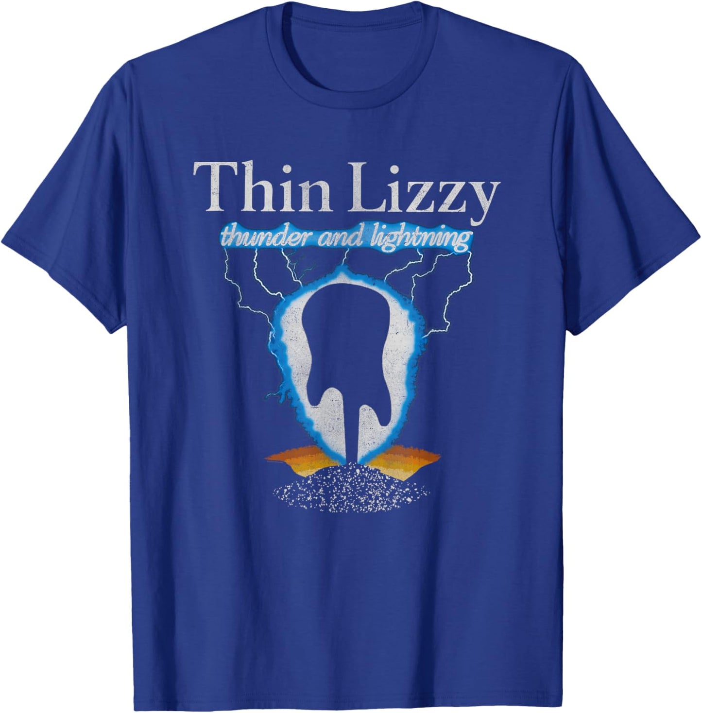Thin Lizzy – Thunder & Lightning Guitar T-Shirt - T-Shirt | Royal