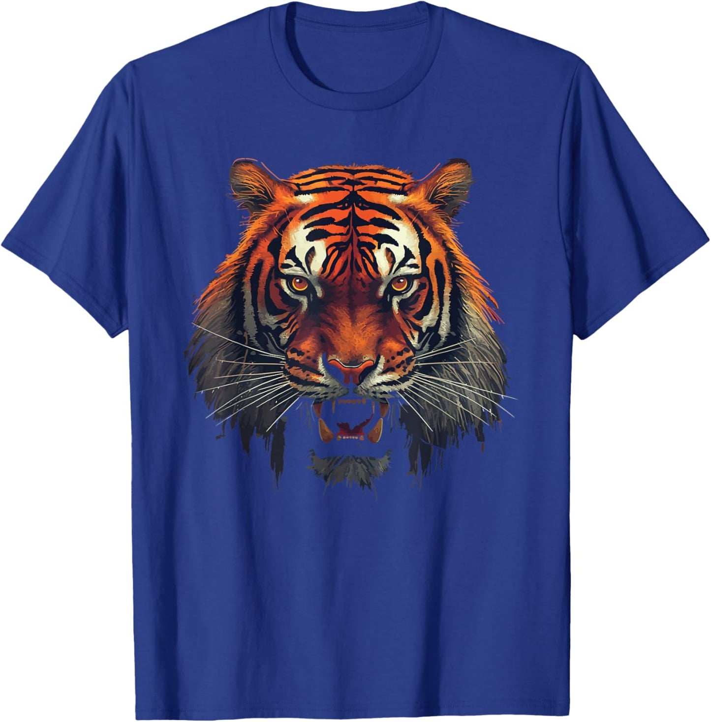 Tiger roar head for lovers face tigers Eyes Animal Wildlife T-Shirt - T-Shirt | Royal