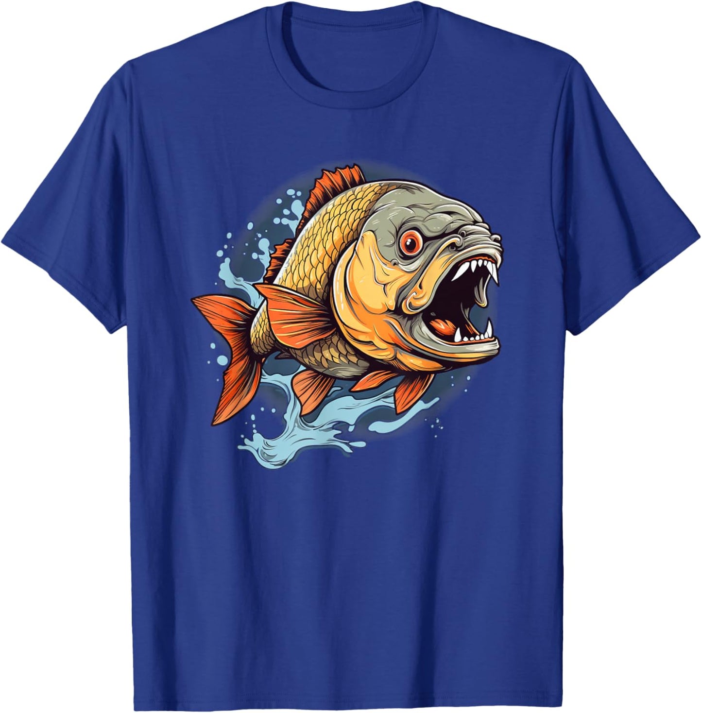 Cool Piranha Lake and Fish Monster Lovers T-Shirt - T-Shirt | Royal