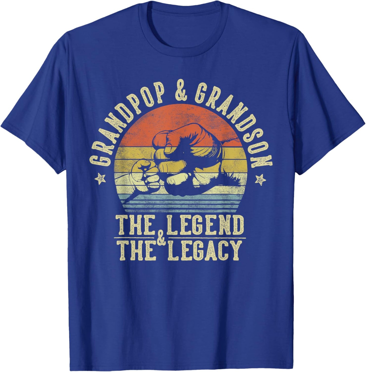 Grandpop & Grandson The Legend & The Legacy Gifts Grandpop T-Shirt - T-Shirt | Royal