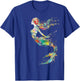 Mermaid Colorful Painting Art Graphic Abstract Motif Mermaid T-Shirt - T-Shirt | Royal