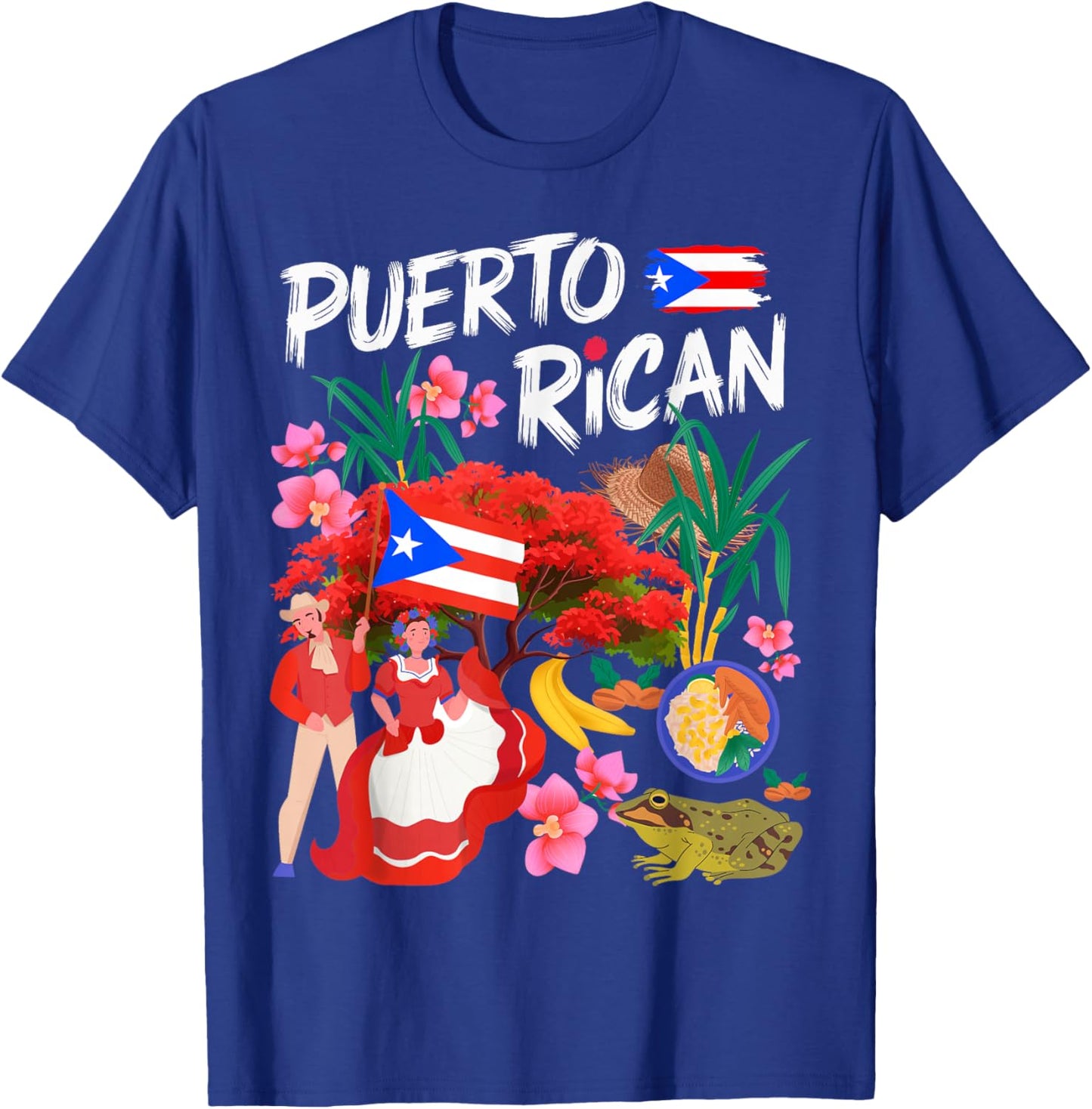 Puerto Rican Heritage Idea & Boricua Puerto Rico T-Shirt - T-Shirt | Royal