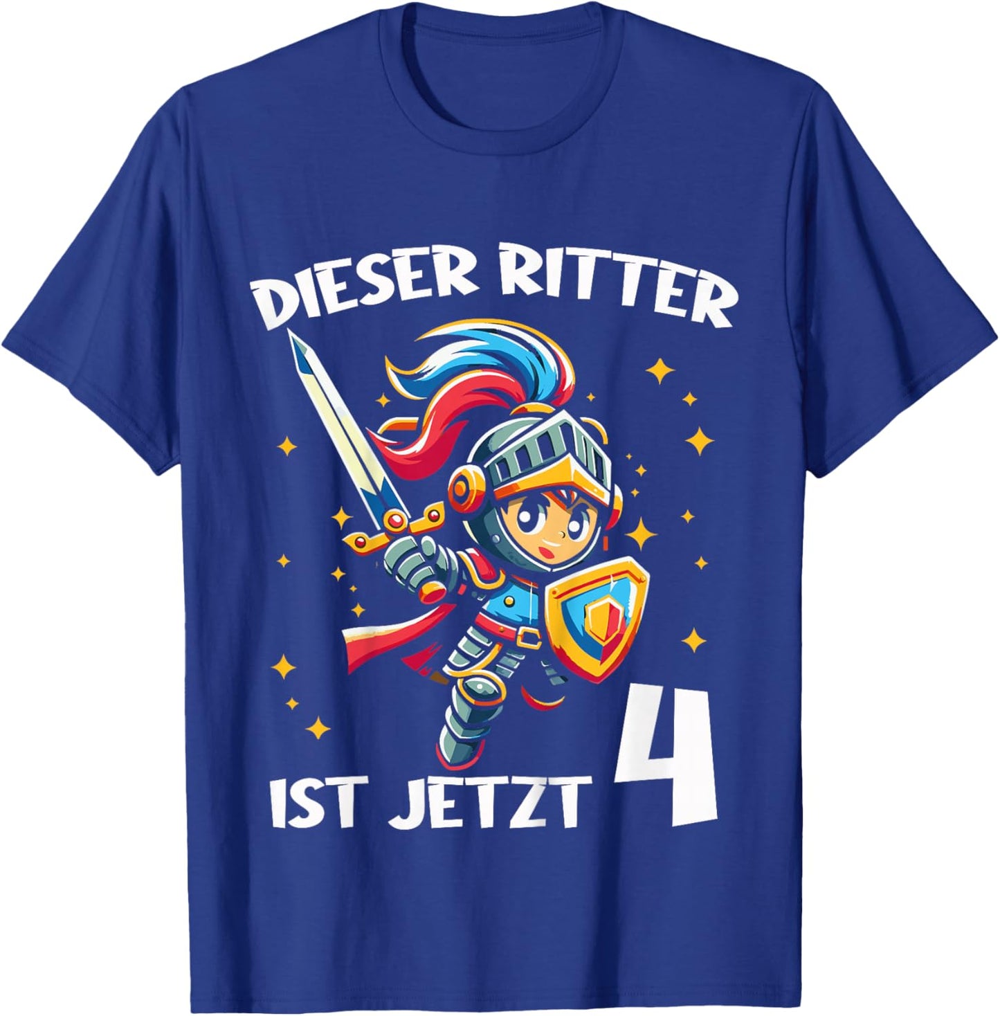 4. Geburtstag Dieser Ritter ist jetzt 4 Jahre Junge T-Shirt - T-Shirt | Royal
