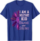 I Am A Military Kid Brave And Strong Purple Up American T-Shirt - T-Shirt | Royal