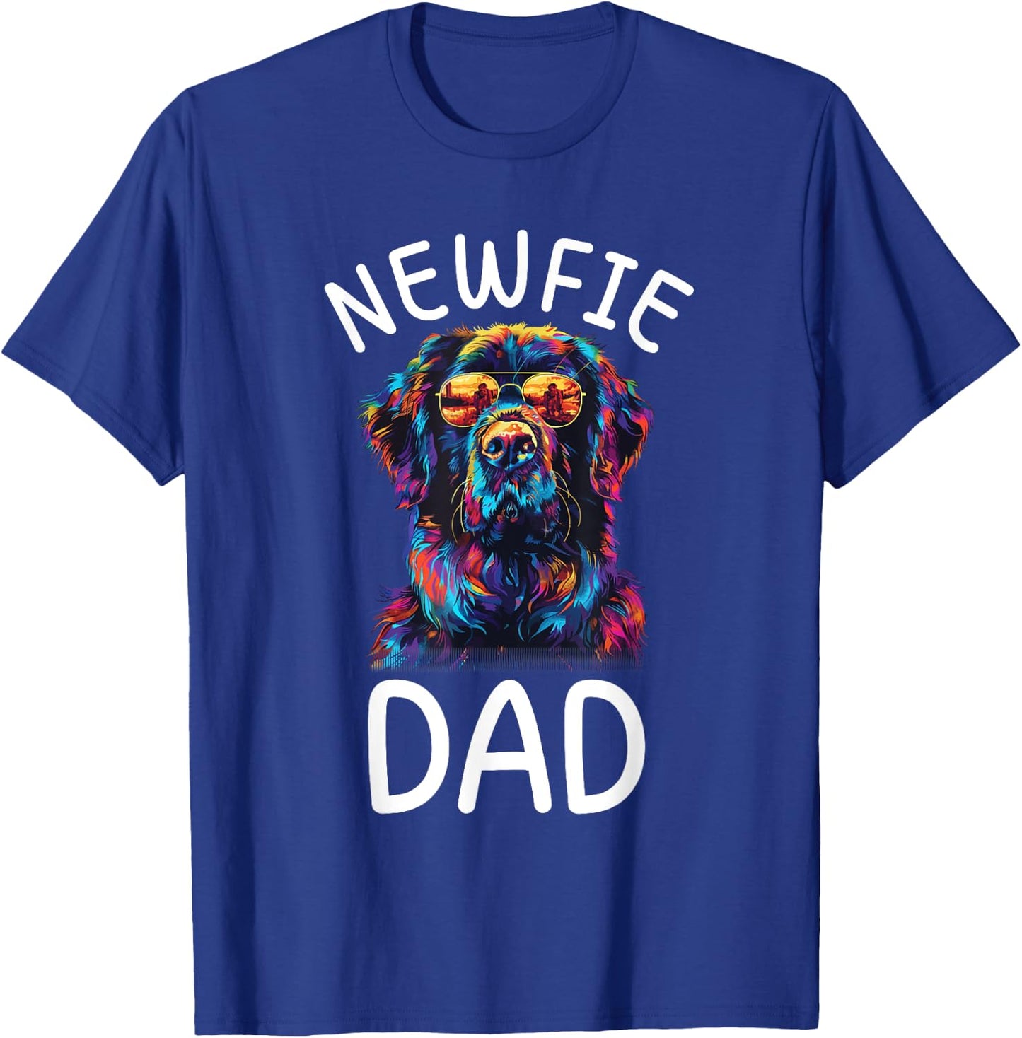 Newfoundland Dad Pop Art Design Newfoundland Dog Lovers T-Shirt - T-Shirt | Royal