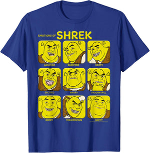Shrek Emotions of Shrek Box Up T-Shirt - T-Shirt | Royal