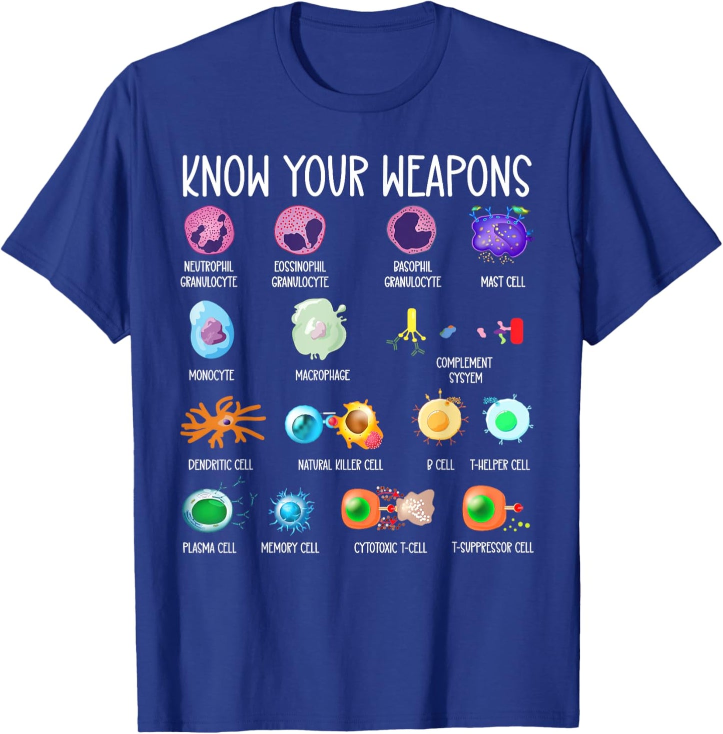 Immune System , Know Your Weapon T-Shirt - T-Shirt | Royal