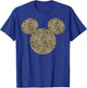 Disney Mickey Mouse Cheetah Print Silhouette Fill Short Sleeve T-Shirt - T-Shirt | Royal