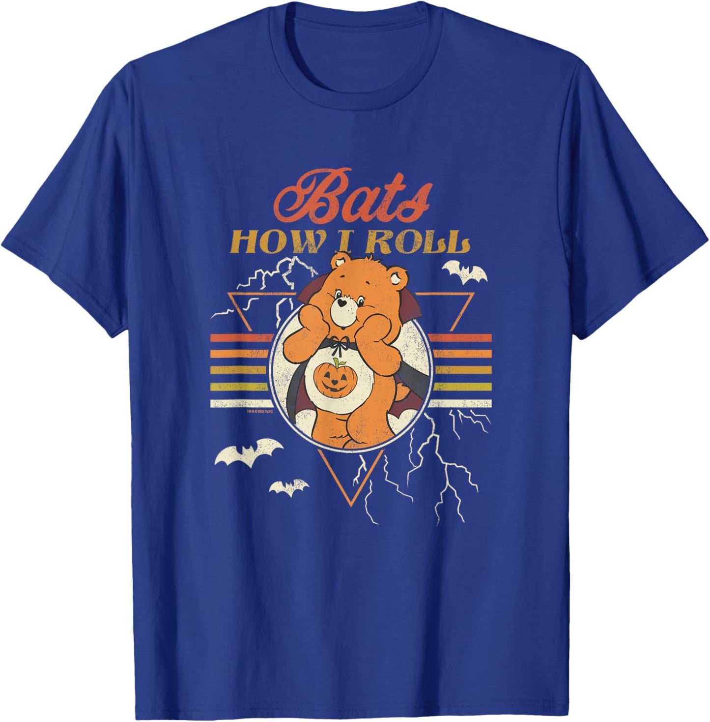 Care Bears Halloween Vintage Bats How I Roll Trick Or Sweet T-Shirt - T-Shirt | Royal