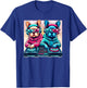 Funny DJ French Bulldog Disco Sound Tech Headphone Music T-Shirt - T-Shirt | Royal