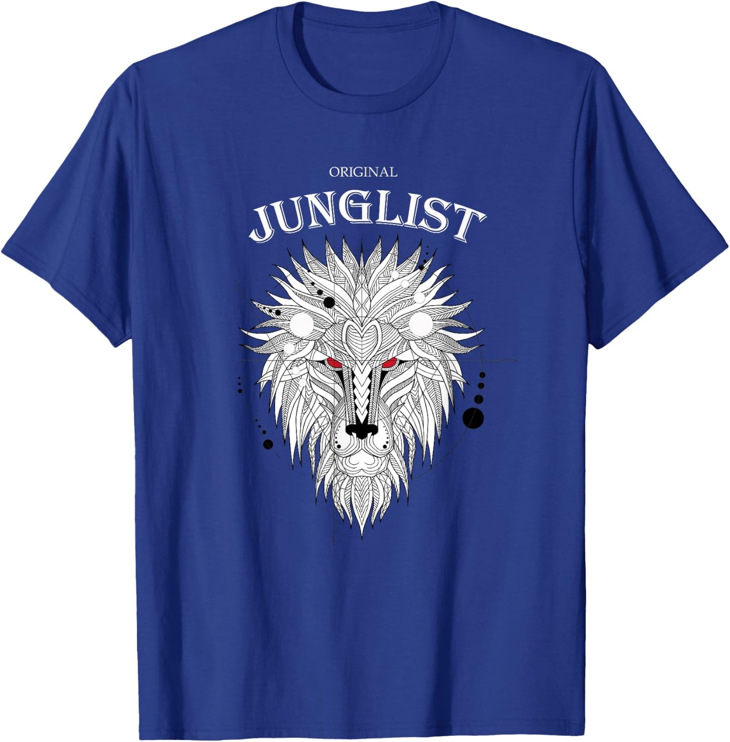 Drum and Bass Jungle music Junglist dnb Music Lion Head T-Shirt - T-Shirt | Royal