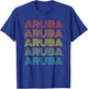 Vintage Aruba Cruise Vacation Souvenir Boys Girls Retro Text T-Shirt - T-Shirt | Royal