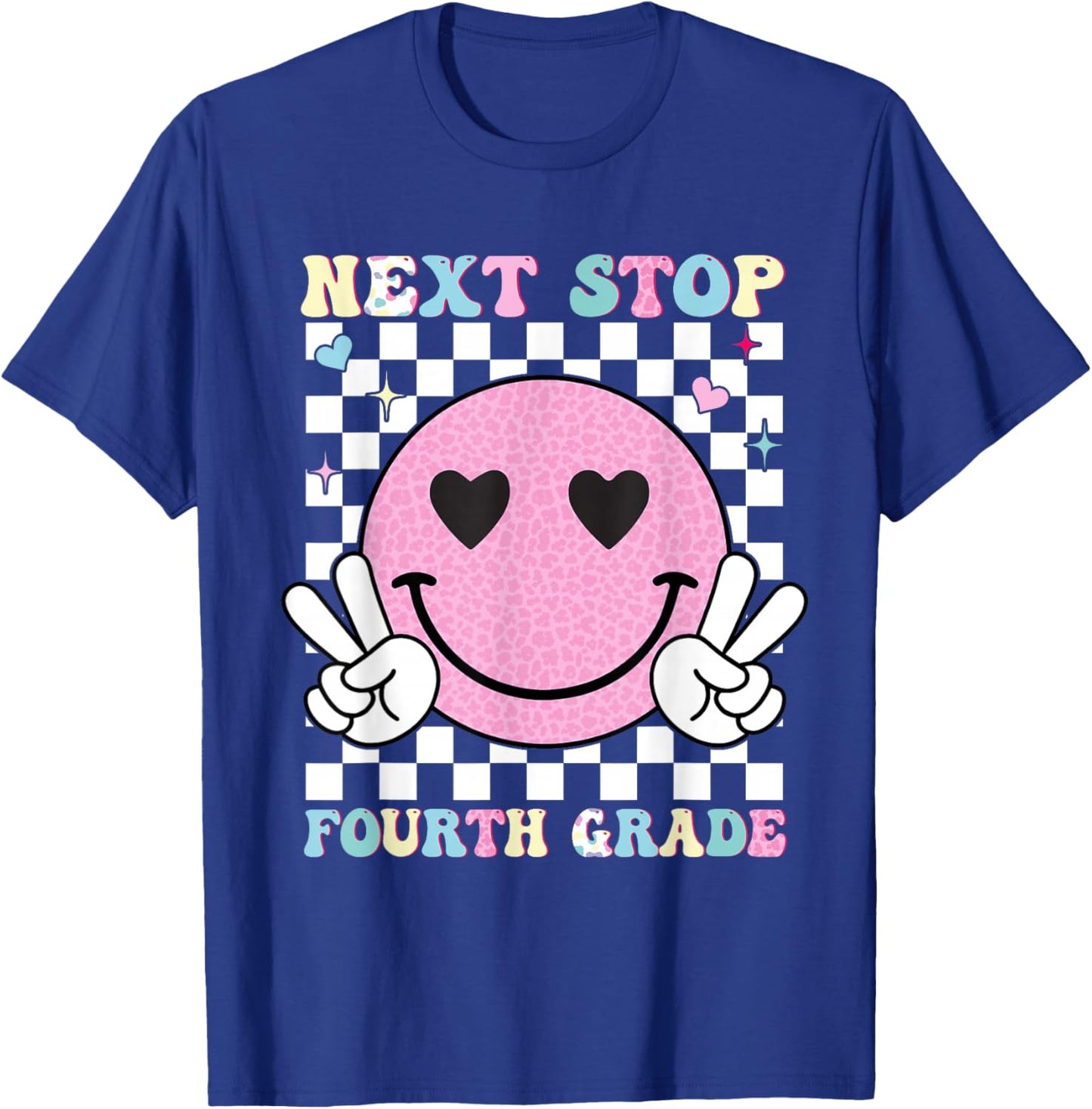 Next Stop 4th Grade - 3rd Grade Graduation 2025 Boy Girl T-Shirt - T-Shirt | Royal