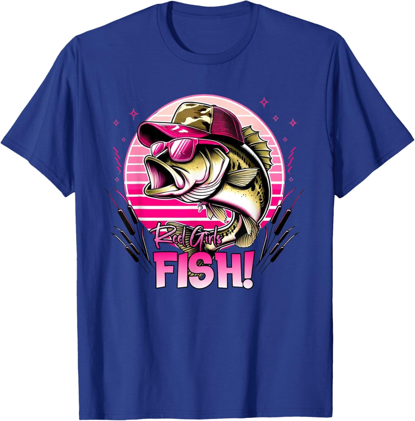 Fishing Women's Reel Girls Fish Fishing Girls That Like Pink T-Shirt - T-Shirt | Royal