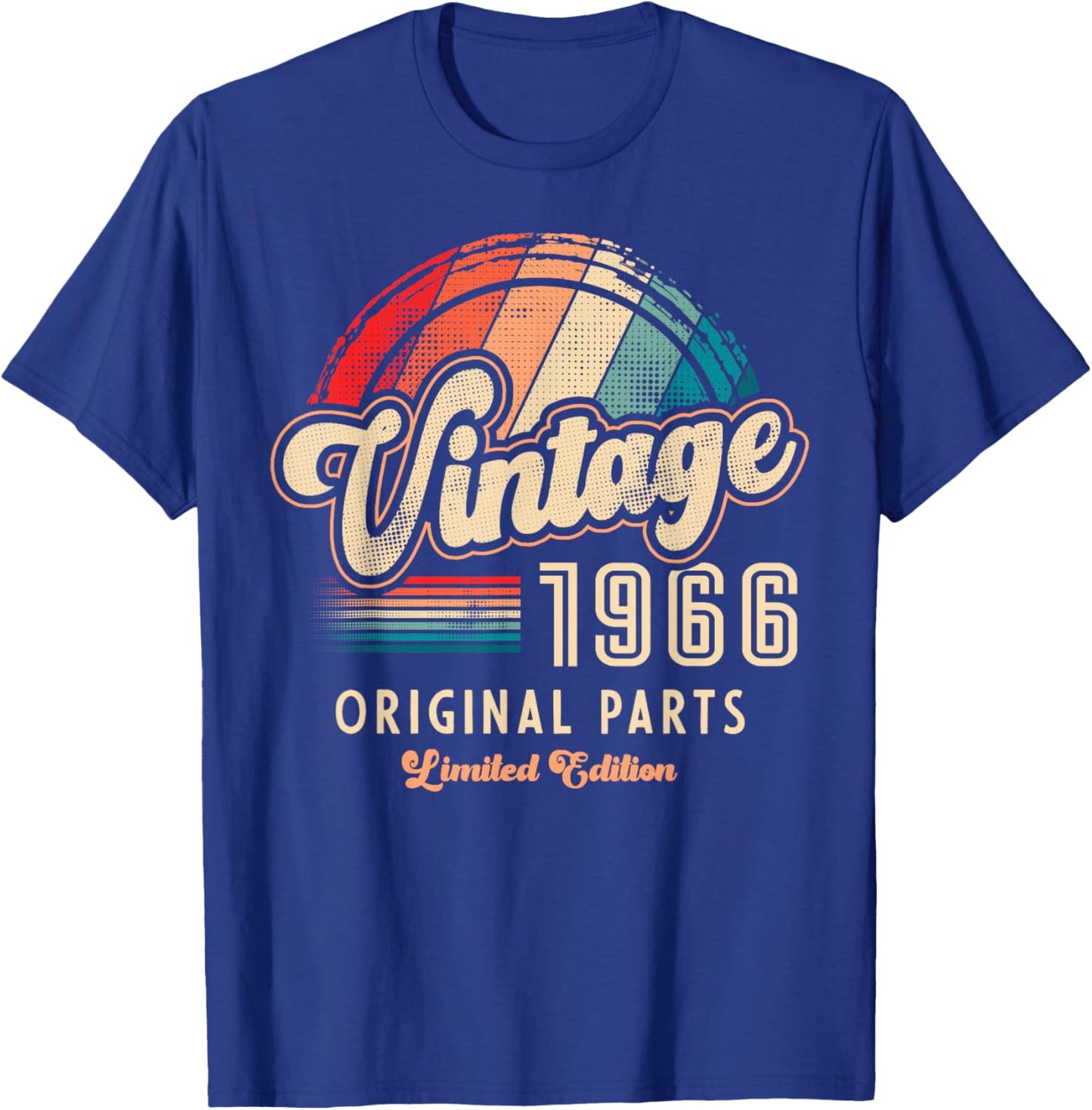 Vintage 1966 Original Parts 59th Anniversary T-Shirt - T-Shirt | Royal