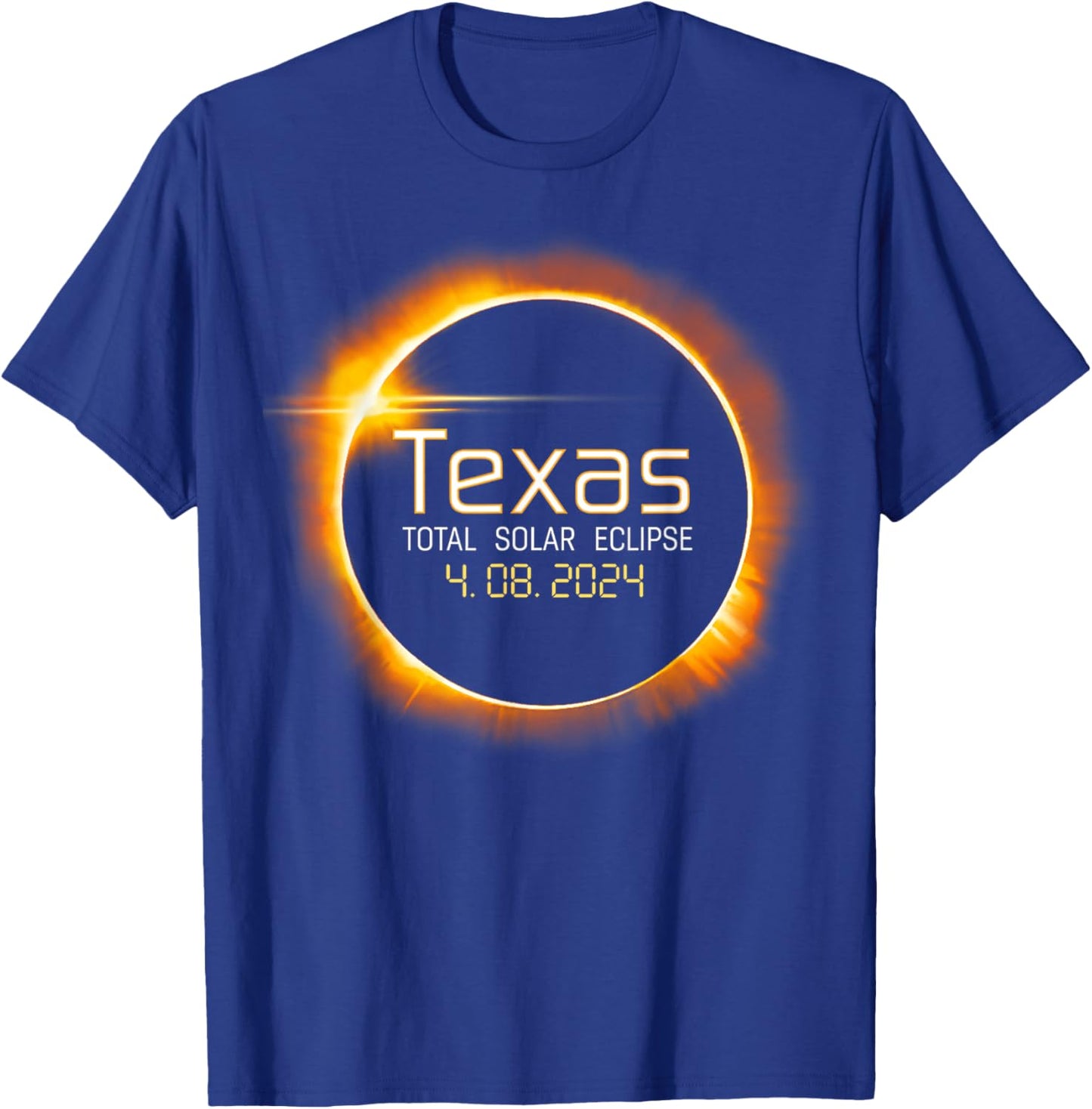 2024 Solar Eclipse Texas USA Totality T-Shirt - T-Shirt | Royal