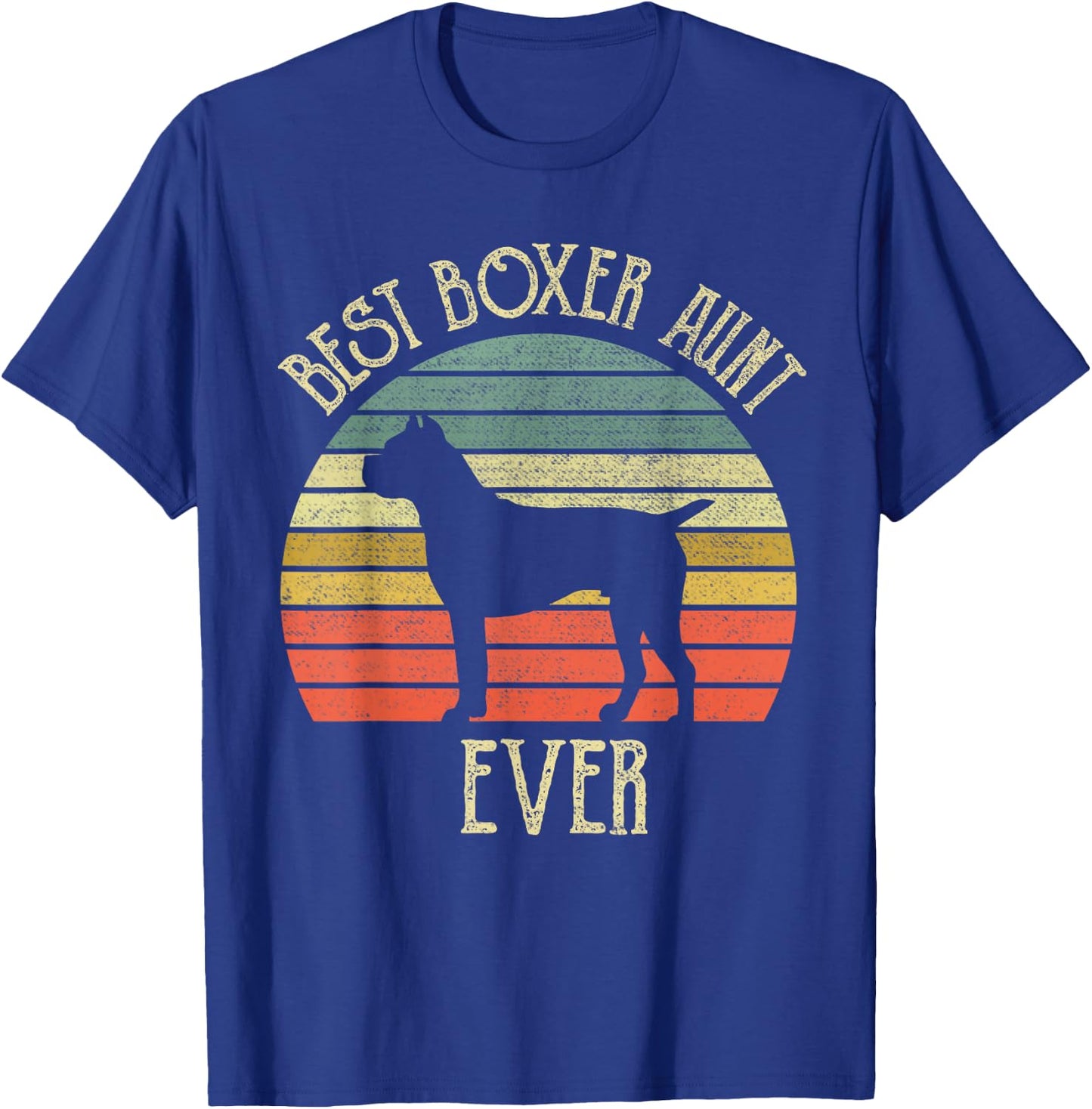 Vintage Best Boxer Aunt EVER dog lover Gift mother's day Men Women T-Shirt - T-Shirt | Royal