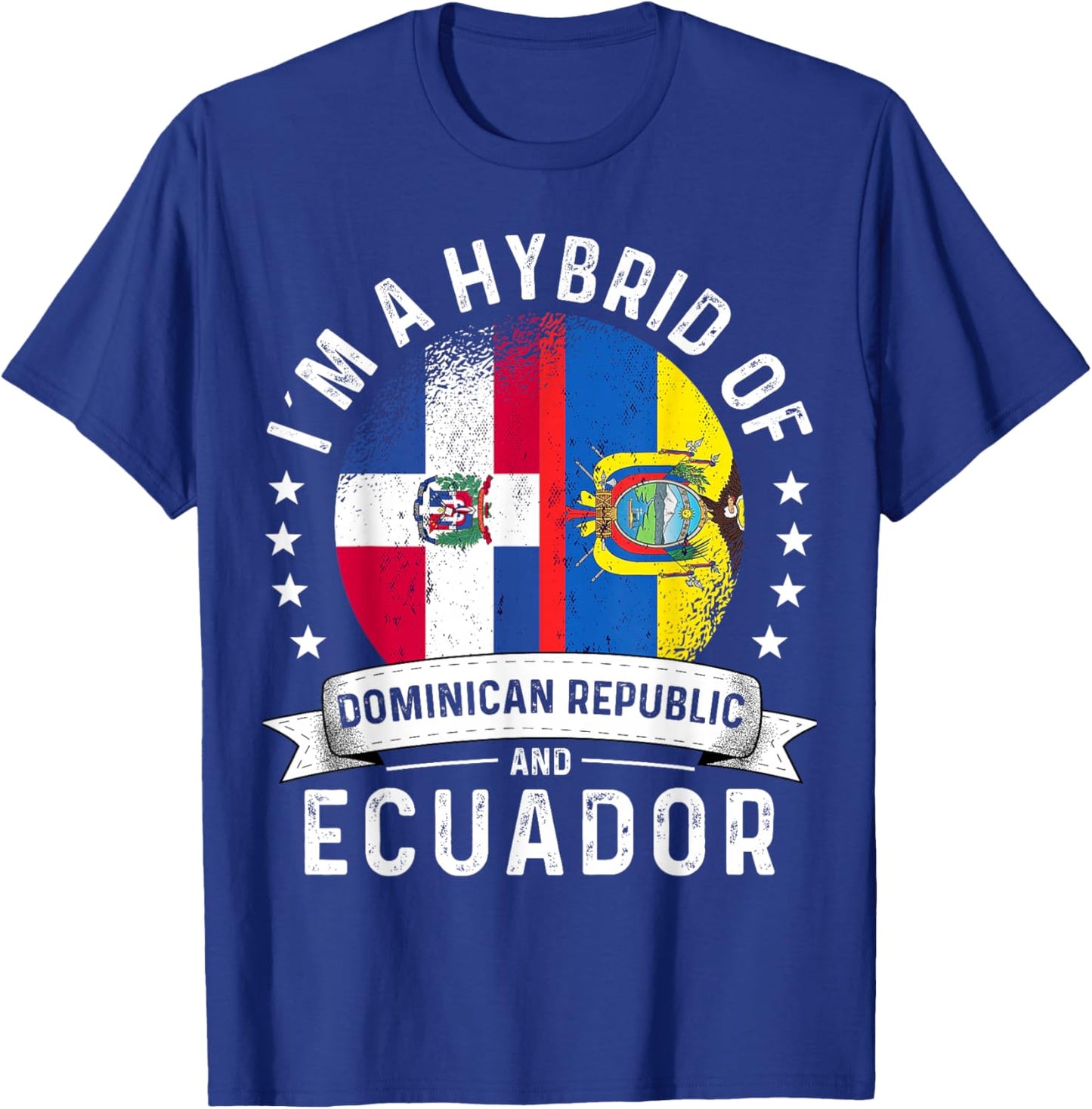 Dominican Republic Flag Ecuador Grown Ecuadorian Flag T-Shirt - T-Shirt | Royal