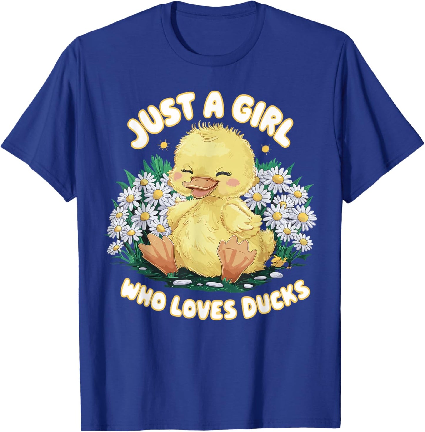 Just a Girl Who Loves Ducks Cute Duck T-Shirt - T-Shirt | Royal