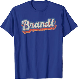Brandi Personalized Name Shirt Custom Lettering 70's T-Shirt - T-Shirt | Royal