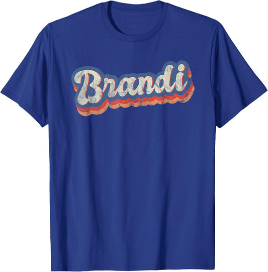 Brandi Personalized Name Shirt Custom Lettering 70's T-Shirt - T-Shirt | Royal