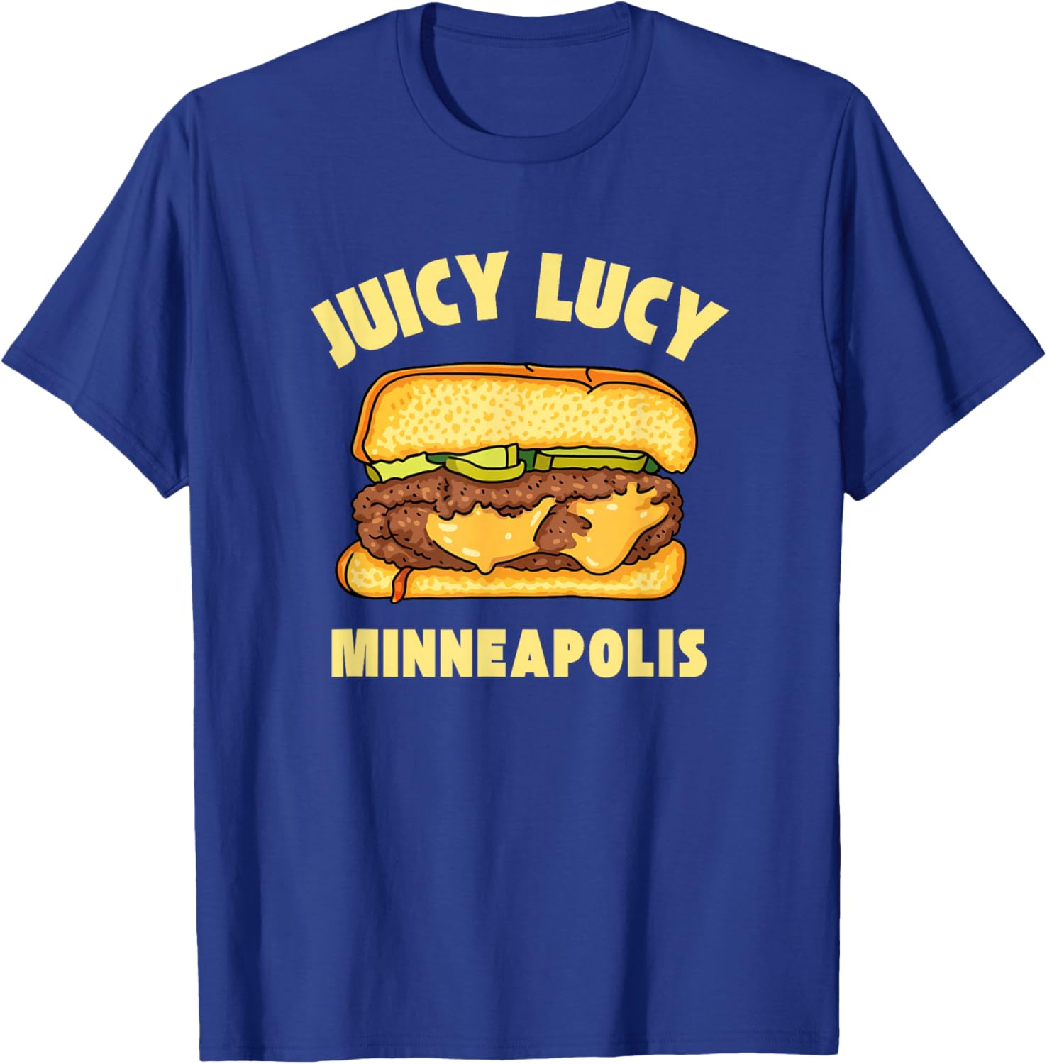 Juicy Lucy Cheeseburger Minneapolis Dive Bar Cheese Burger T-Shirt - T-Shirt | Royal