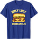 Juicy Lucy Cheeseburger Minneapolis Dive Bar Cheese Burger T-Shirt - T-Shirt | Royal