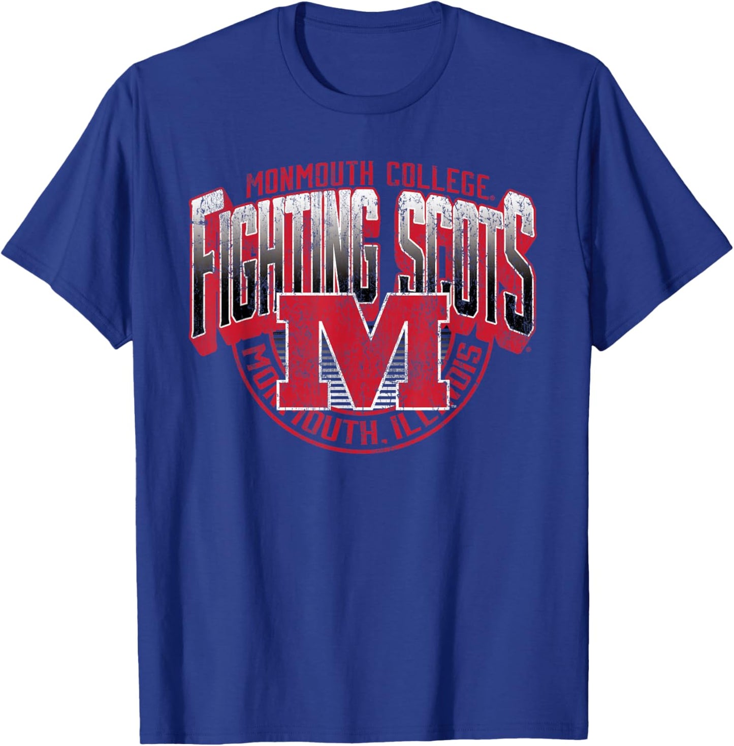 Monmouth College Fighting Scots Vintage Major Dark Heather T-Shirt - T-Shirt | Royal