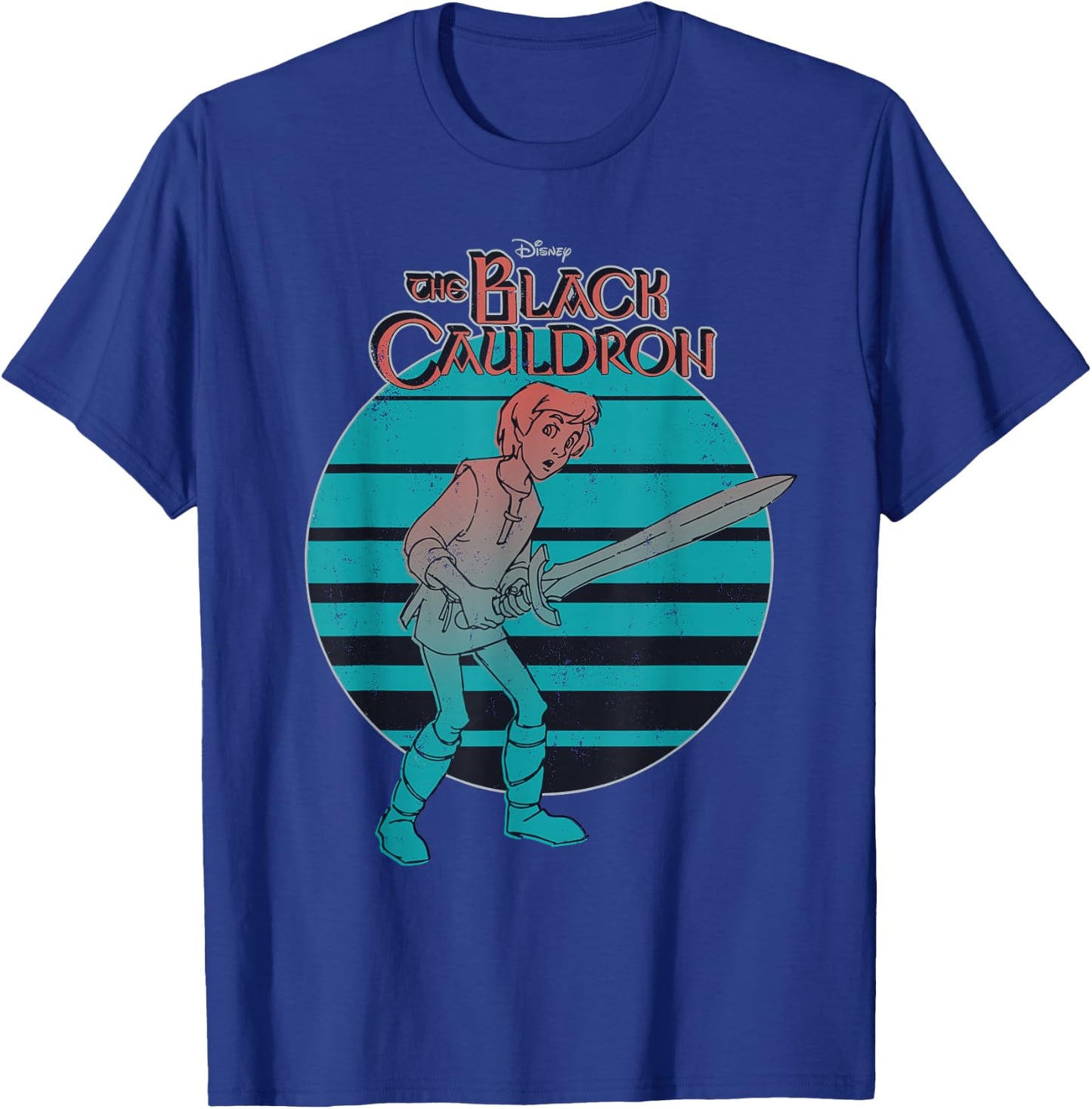 Disney The Black Cauldron Retro Movie Logo T-Shirt - T-Shirt | Royal