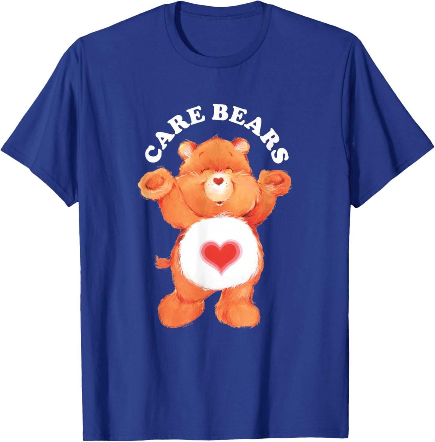 Care Bears Tenderheart Holding Logo Cute Cartoon T-Shirt - T-Shirt | Royal
