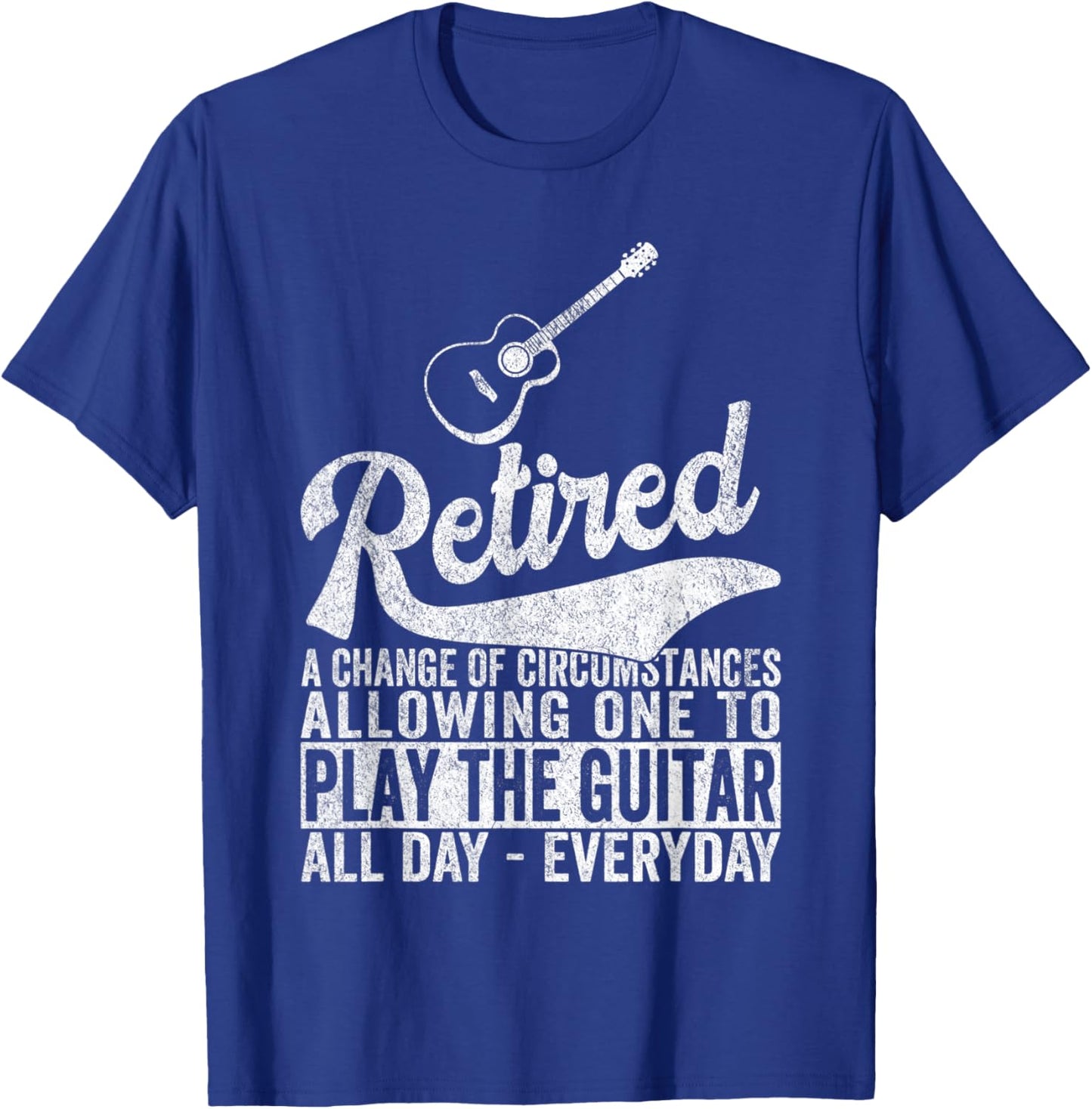 Funny Retired Definition Guitar Player Retirement Retro T-Shirt - T-Shirt | Royal