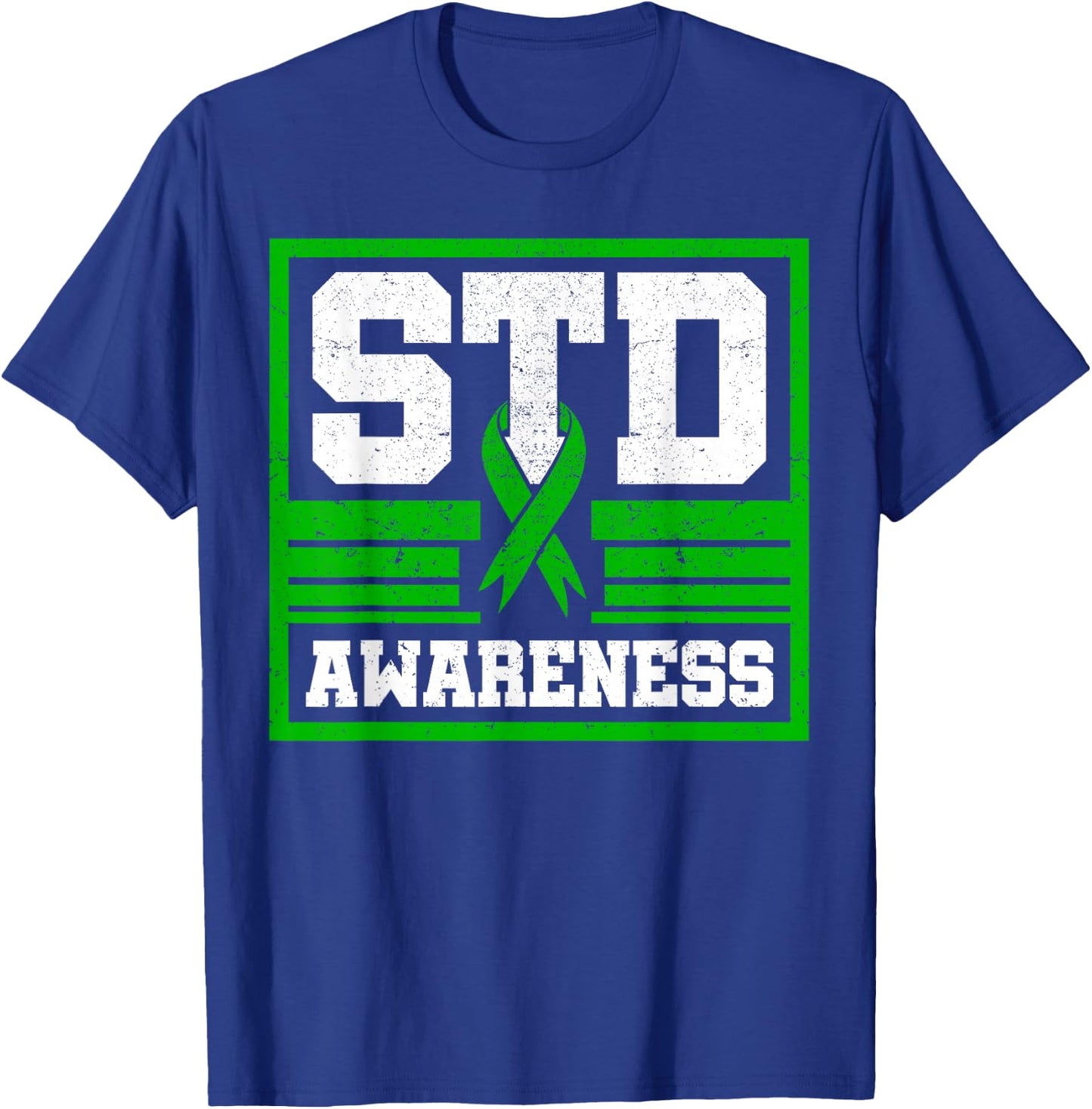 Sexually Transmitted Diseases STD Lime Green Ribbon Syphilis T-Shirt - T-Shirt | Royal