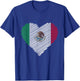 Mexican Flag Heart Gift Mexico T-Shirt - T-Shirt | Royal