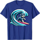 Schnoodle Surfing, Wave Riding Schnoodle T-Shirt - T-Shirt | Royal