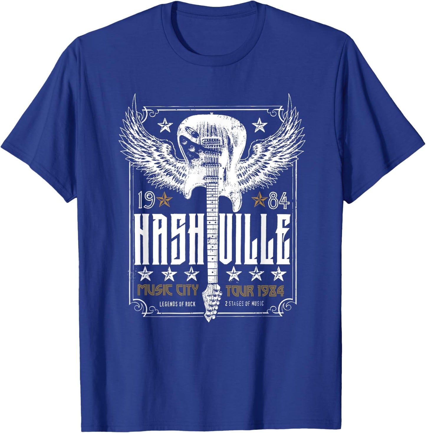 Nashville Tennessee Country Music City Guitar Concert Gifts T-Shirt - T-Shirt | Royal