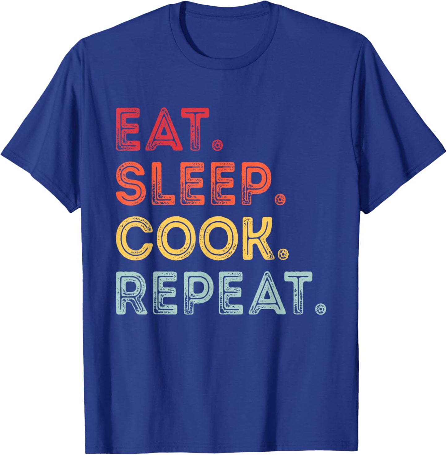 Vintage Eat Sleep Cook Repeat Cooking Chef Men T-Shirt - T-Shirt | Royal