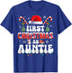First Christmas As Auntie New Auntie Matching Family Pajamas T-Shirt - T-Shirt | Royal