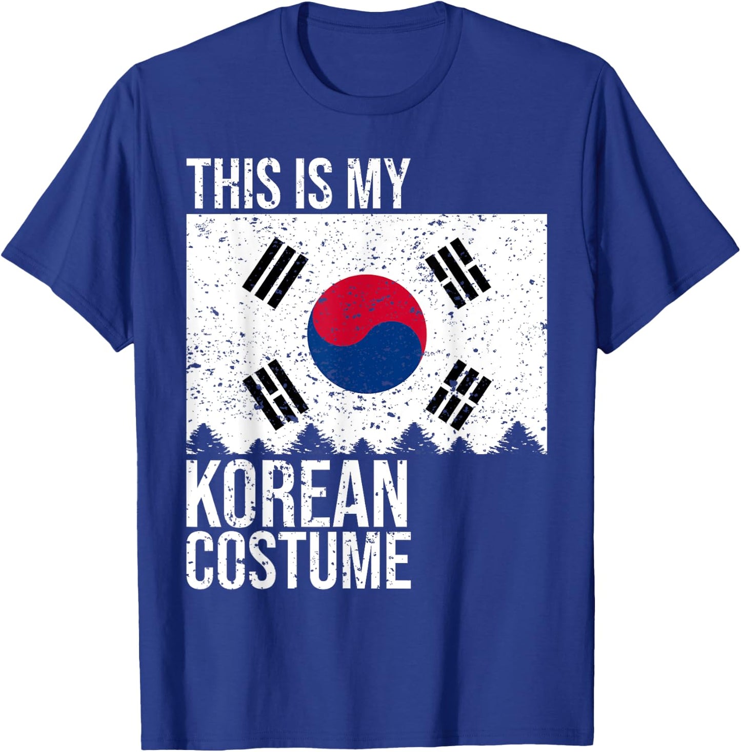 Vintage This Is My South Korean Flag Costume for Halloween T-Shirt - T-Shirt | Royal