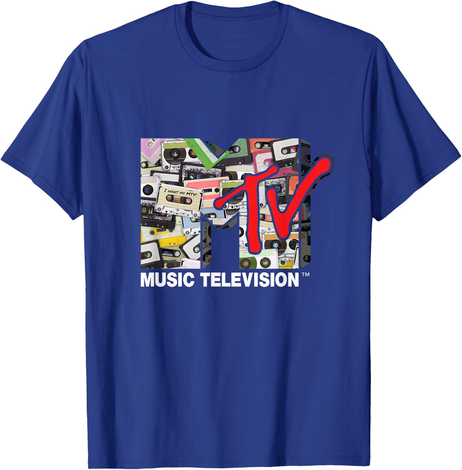 Logo 80s Vintage Cassette Tapes Remix T-Shirt - T-Shirt | Royal