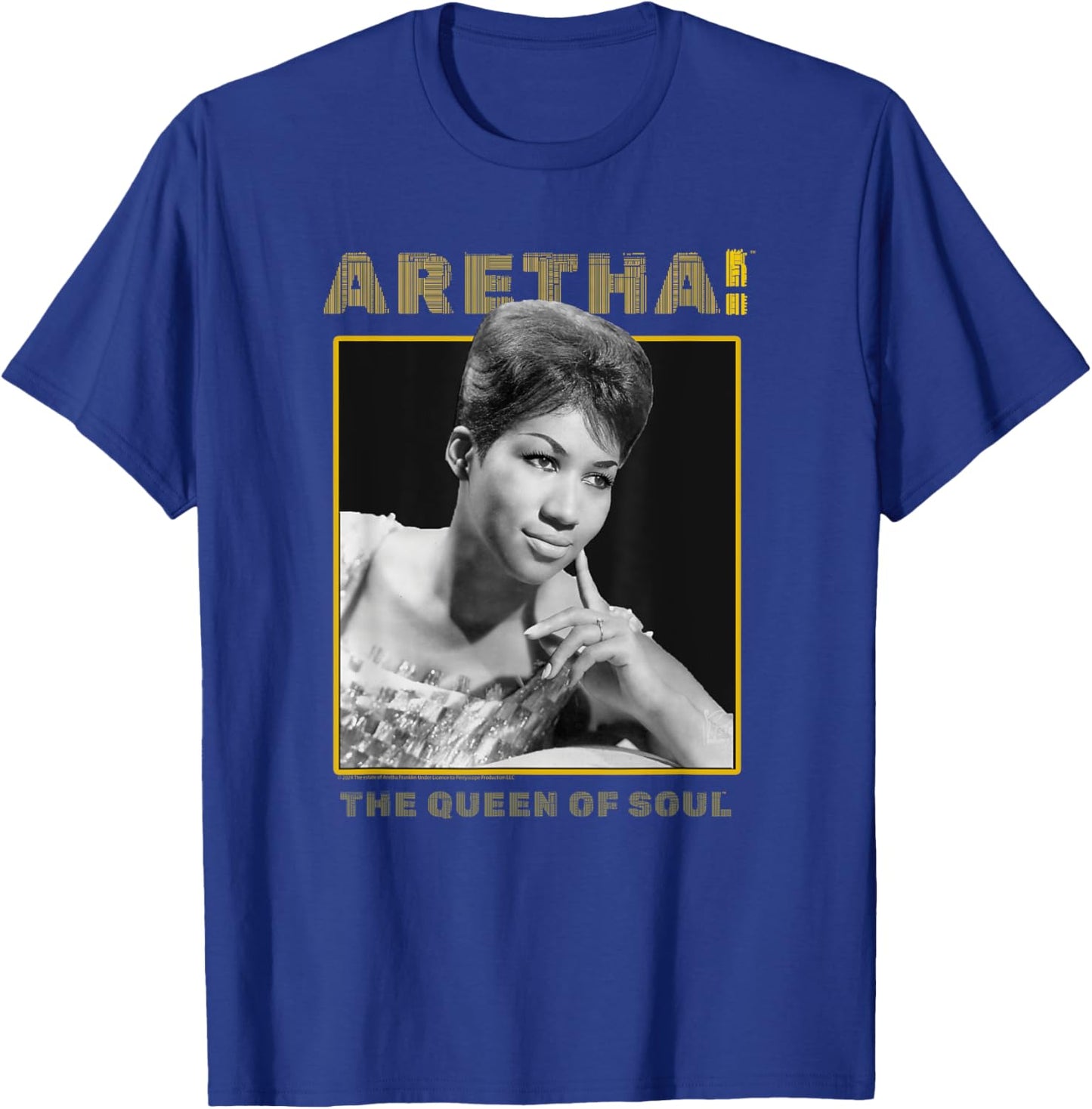 Aretha Franklin The Queen of Soul Music Portrait T-Shirt - T-Shirt | Royal