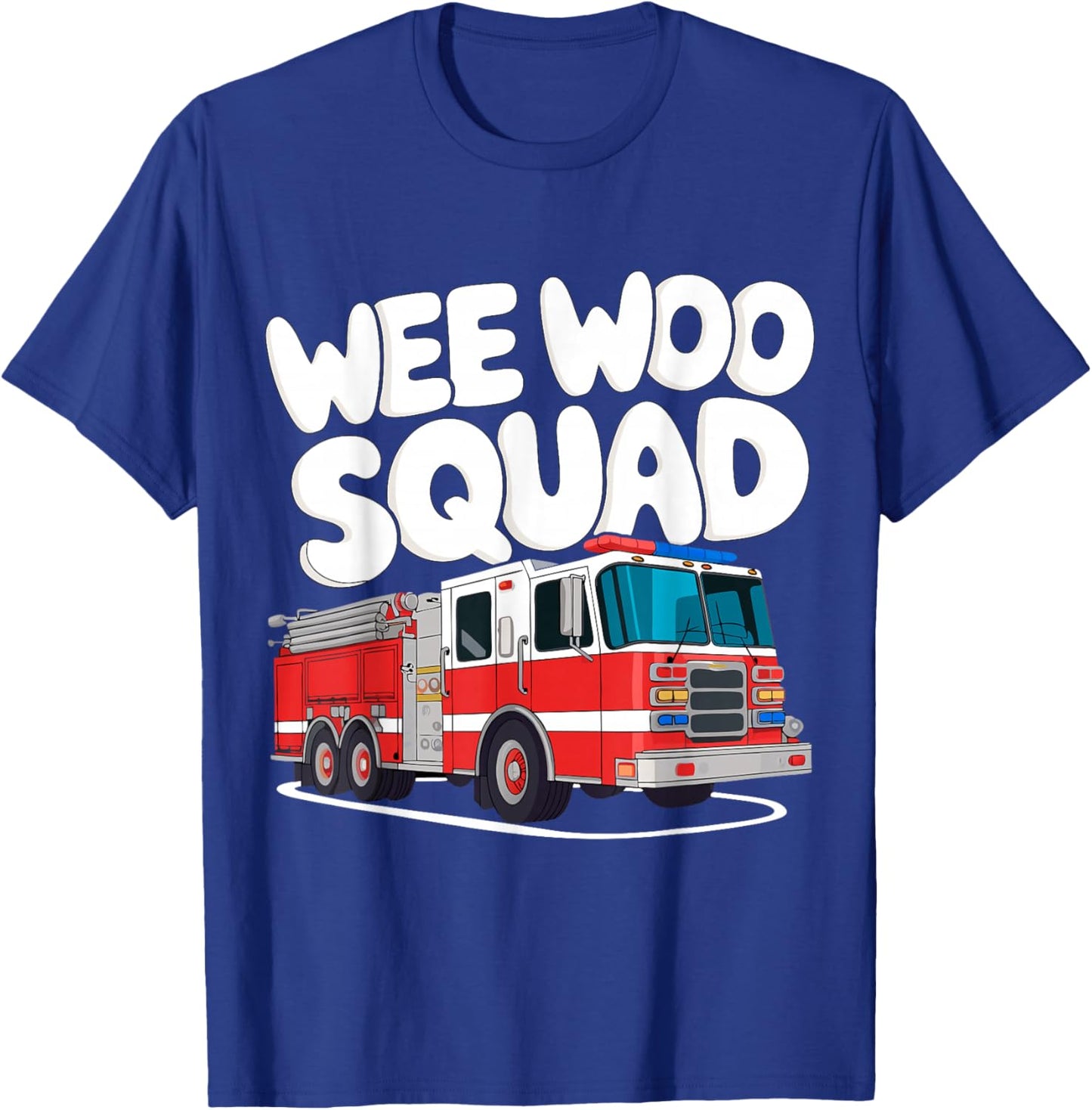 Funny Firefighter Art Women Kids Fire Truck Fireman T-Shirt - T-Shirt | Royal