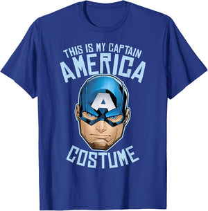 Marvel Captain America This is My Costume Halloween T-Shirt - T-Shirt | Royal
