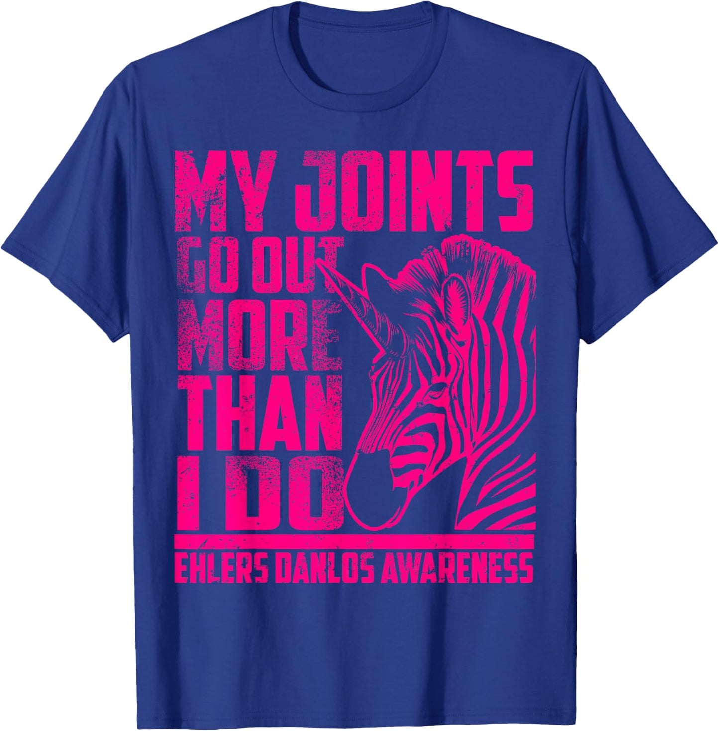 Funny Ehlers Danlos Syndrome Fighter EDS Awareness Gift T-Shirt - T-Shirt | Royal