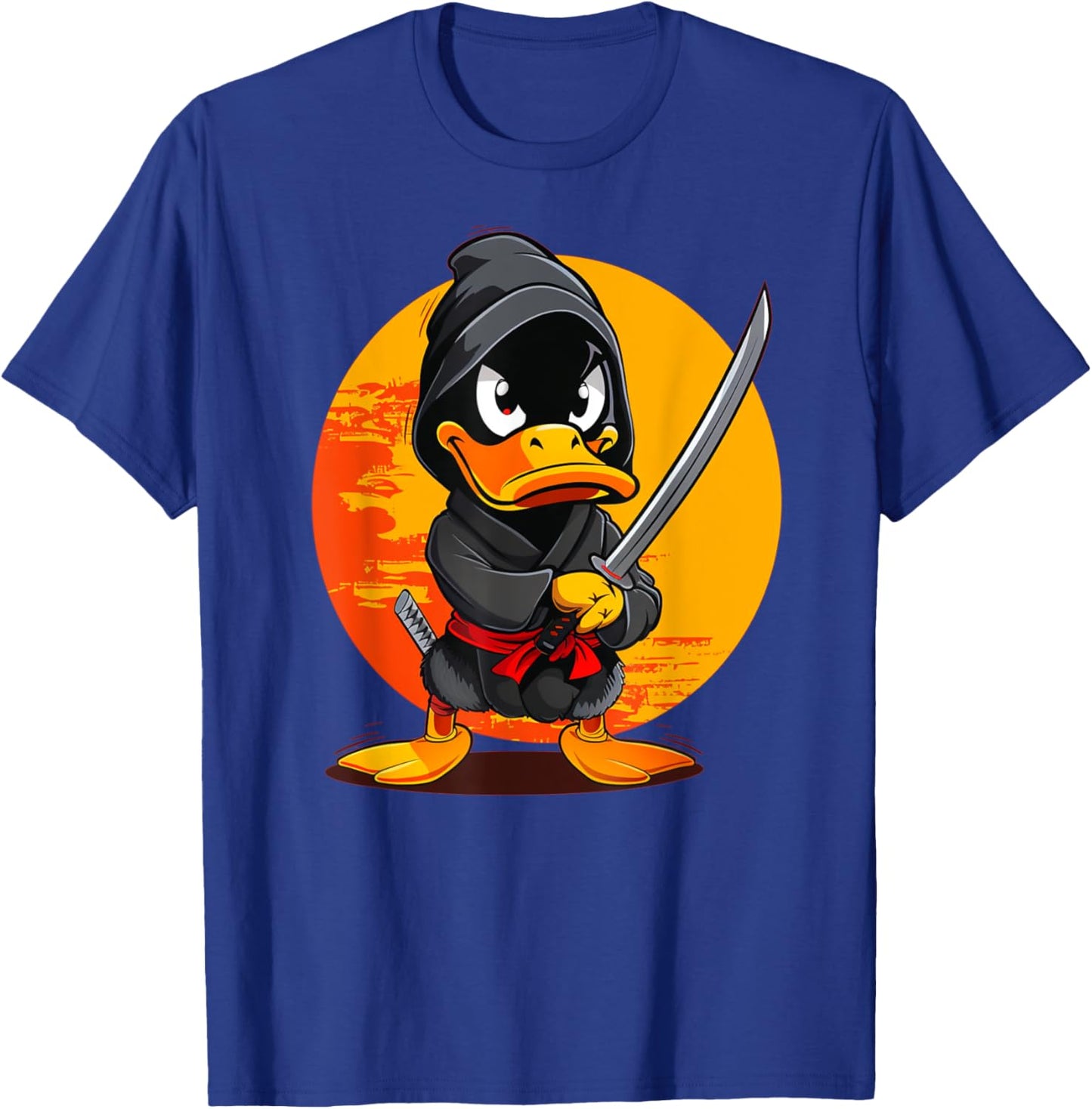 Happy Samurai Duck for Ninja Boys and Girls T-Shirt - T-Shirt | Royal