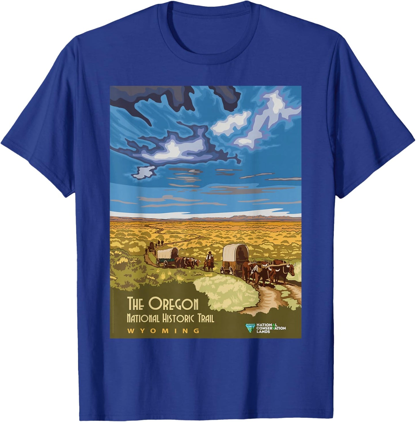 Vintage poster - The Oregon Trail T-Shirt - T-Shirt | Royal