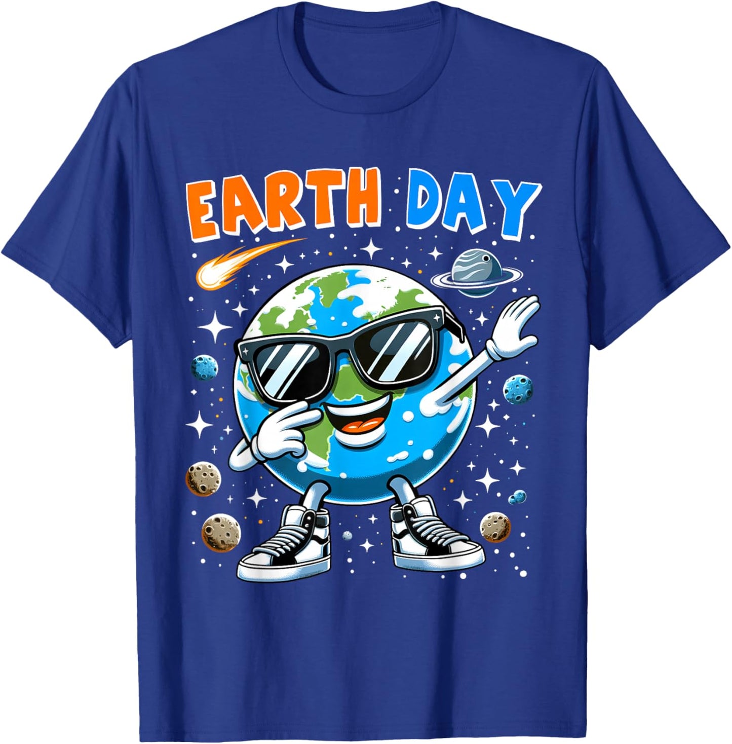 Boys Earth Day Every Day Funny Dab Dabbing Earth Kid Toddler T-Shirt - T-Shirt | Royal