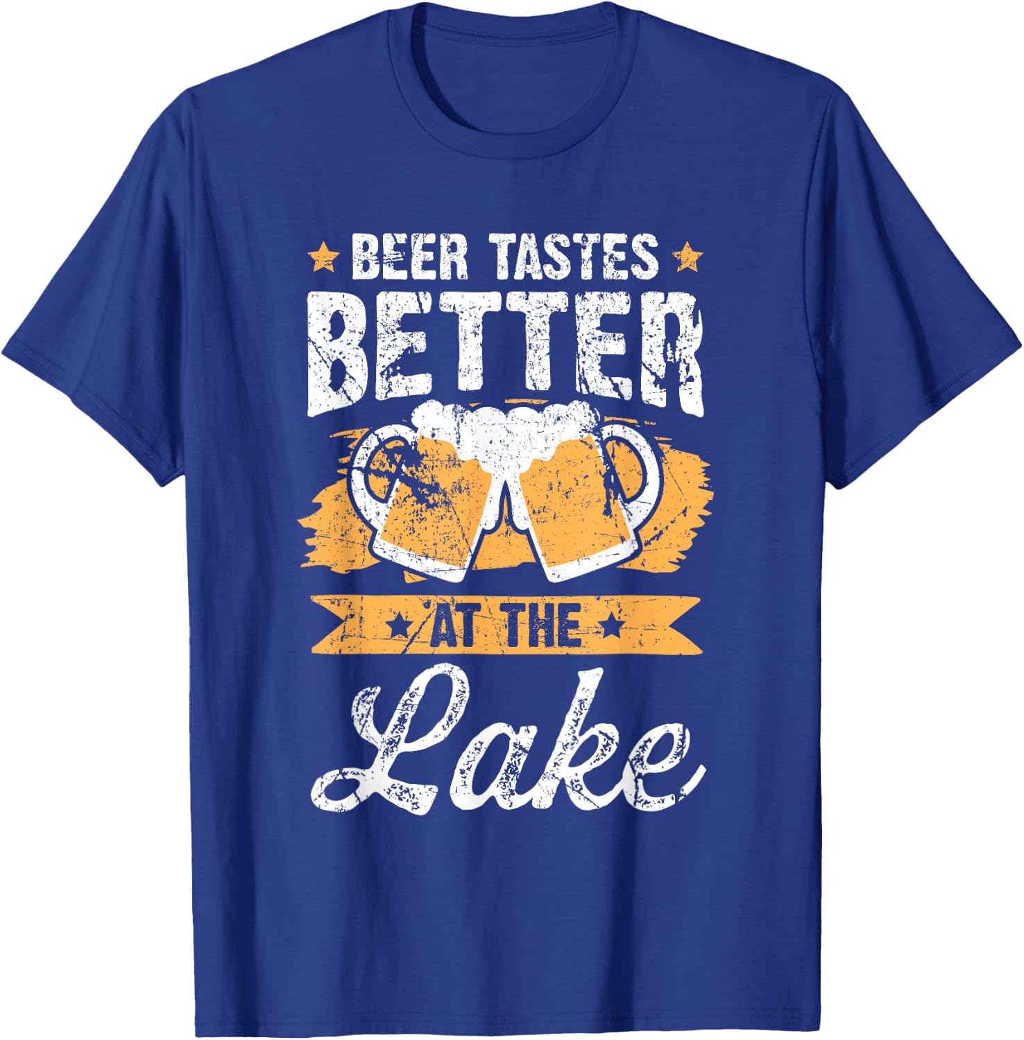 Beer Tastes Better At The Lake Fun Drinking Lake house T-Shirt - T-Shirt | Royal