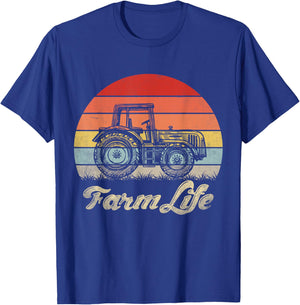 Support Local Farmers Vintage Tracteur Farm Life Hommes & Femmes T-Shirt - T-Shirt | Royal