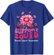 Breast Cancer Shirts , Support Squad Sunflower T-Shirt - T-Shirt | Royal