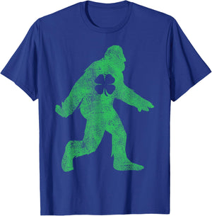 St Patricks Day Bigfoot Irish Sasqautch Saint Paddy's Gift T-Shirt - T-Shirt | Royal